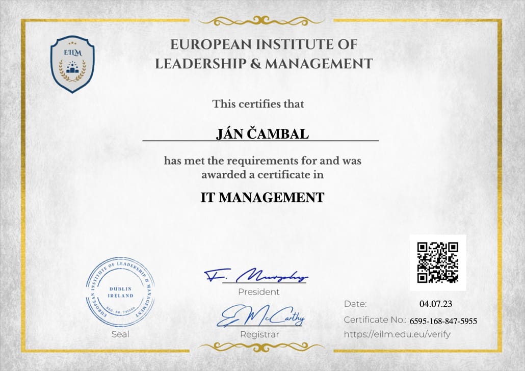 certifikat it management