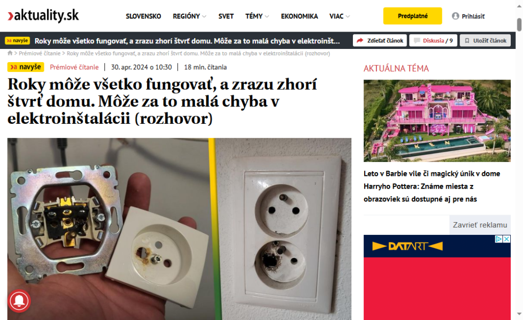 www.aktuality.sk clanok Ibg2b6A roky moze vsetko fungovat a zrazu zhori stvrt domu moze za to mala chyba v elektroinstalacii rozhovor 1